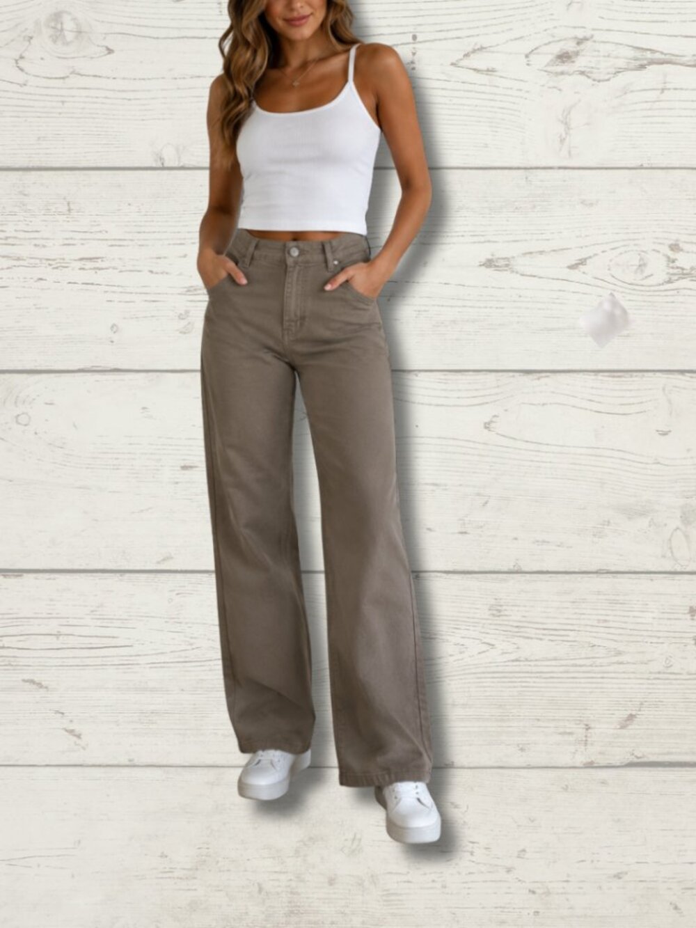 NYDJ Lift Tuck Technology Pants – Size 6 – Mushroom Taupe – Slim Straight Fit